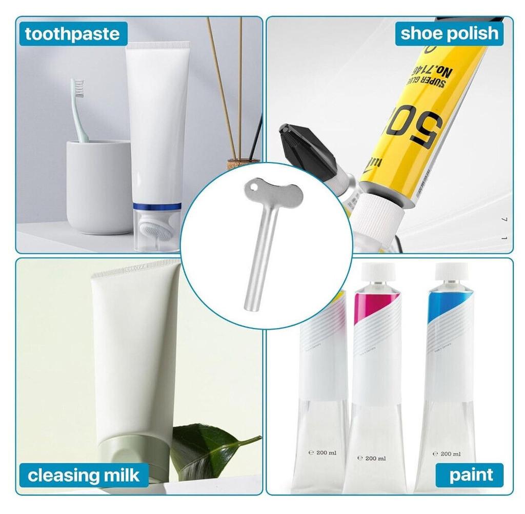 Ключ-выдавливатель для зубной пасты из нержавеющей стали, металлический пресс, инструмент для красоты