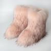 Winter Women Fluffy Faux Fox Fur Short Boots Comfortable Plush Warm Snow Luxury Girls Furry Fashion Footwear