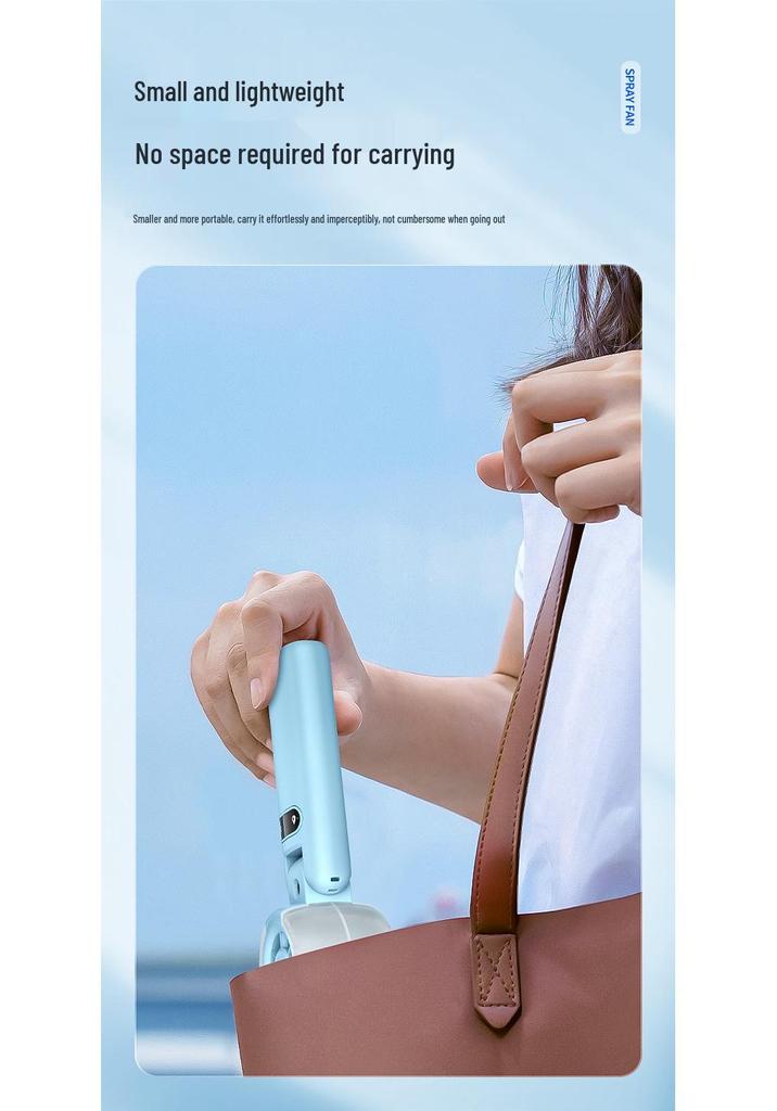 Portable Folding Turbo Fan with High-Speed Cooling & Neck Strap