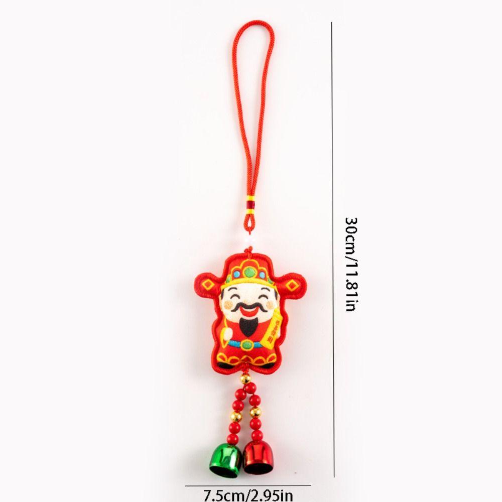 Бог удачи Кулон Бога богатства Вышитый Красный Украшение на Китайский Новый год Год Лошади Китайский стиль