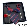 Men'S Tie Light Luxury Gift Box Wedding Tie Bow Tie Pocket Towel Brooch Cuffs Father'S Day Gift Box