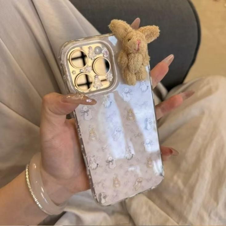 Милый кролик основа Подходит для чехла для мобильного телефона Apple 16promax IPhone 15 Новая модель 13