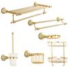 Набор аксессуаров для ванной комнаты Tuqiu, золотая полка для ванной, вешалка для полотенец, держатель для бумаги, держатель для туалетной щетки, набор аксессуаров для ванной