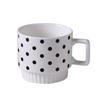 Nordic Simple Black and White Hepburn Style Ceramic Stacked Mug Mug Creative Office Water Cup Couple Mug Design Sense