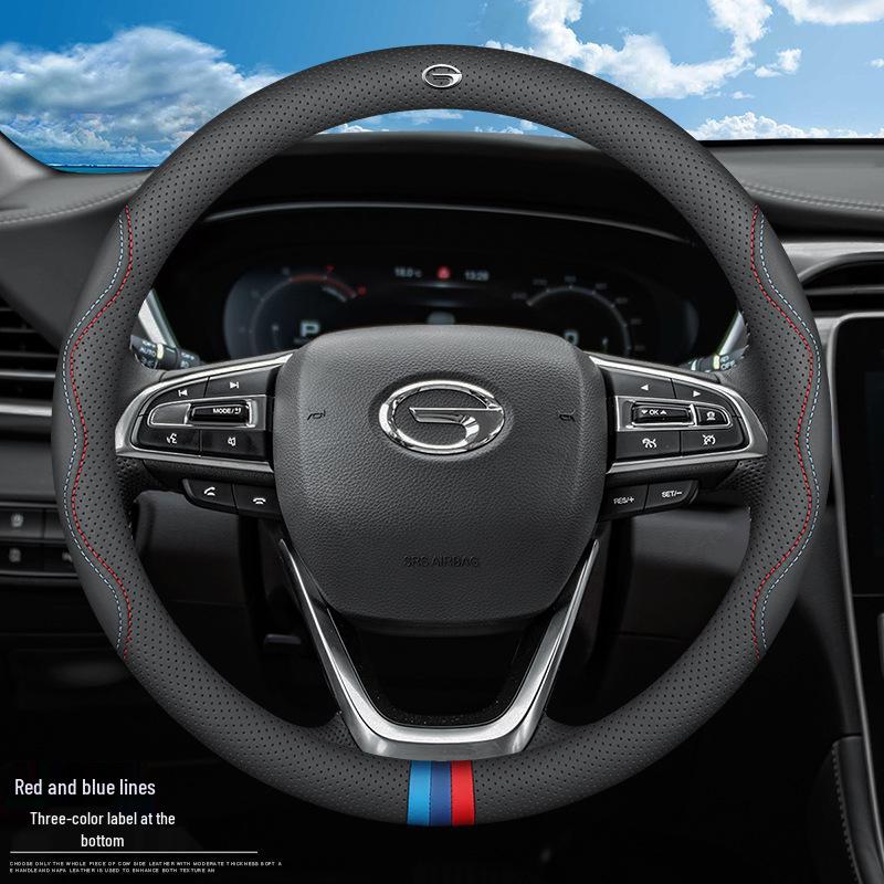 Genuine Leather Steering Wheel Cover for GAC Trumpchi GS8, GS4, M8, M6, GS5, GS3, GA4, AION Y, Mei 580V