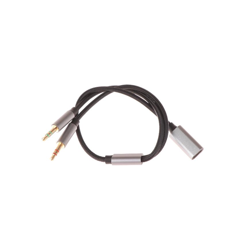 1 шт. Аксессуары для телефона, планшета, ПК с кабелем-переходником с порта USB C, наушник, микрофон, 3,5 мм штекер на Type-C, аудиоадаптер AUX