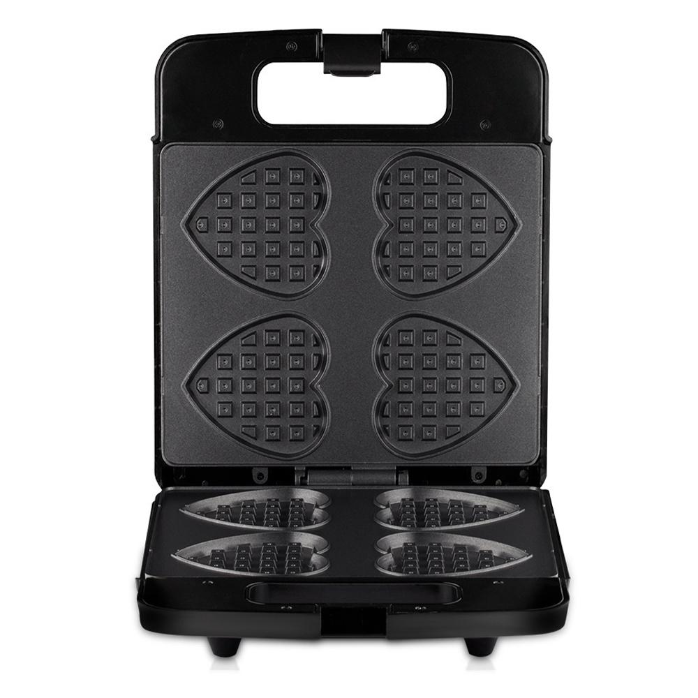 Вафельница в форме сердца с антипригарным покрытием 4 бельгийские вафельницы в форме сердца из нержавеющей стали, 1400 Вт