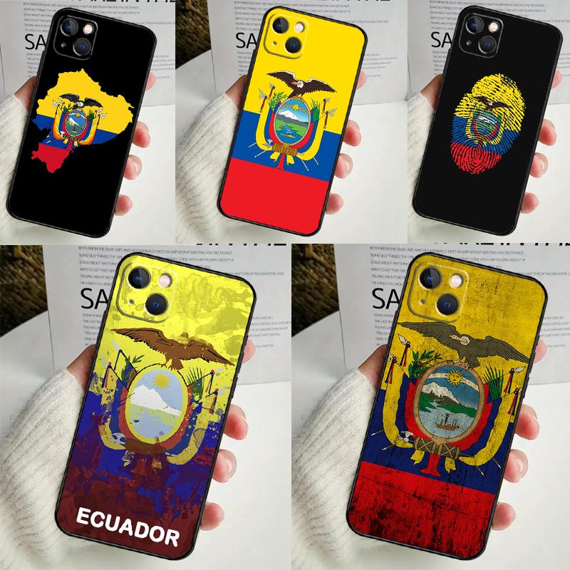 Ecuador Flag Case For iPhone 14 16 15 Pro Max 11 12 13 Mini 7 8 Plus X XR XS MAX Soft Shockproof Cover