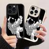 JT121 Кот-астронавт для iPhone 17 16 15 14 Pro Max Samsung S26 S25 S24 Ultra A17 A16 A07 A56 A06 Xiaomi 15T Redmi 15c 14c Note 13 14 Мягкий чехол из ТПУ