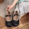 Fashion Ladies Footwear Gothic Japanese Style Lolita Mary Jane Round Toe Women's Flat Shoes Moccasins On Promotion Summer 2025 Non Slip