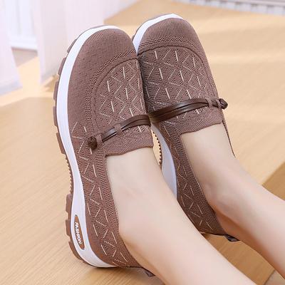 Женская обувь с мягкой подошвой не утомляет ноги. Летние новые дышащие туфли из ткани «старый Пекин» с мушкой, женские туфли с одной педалью, ленивые туфли для мам