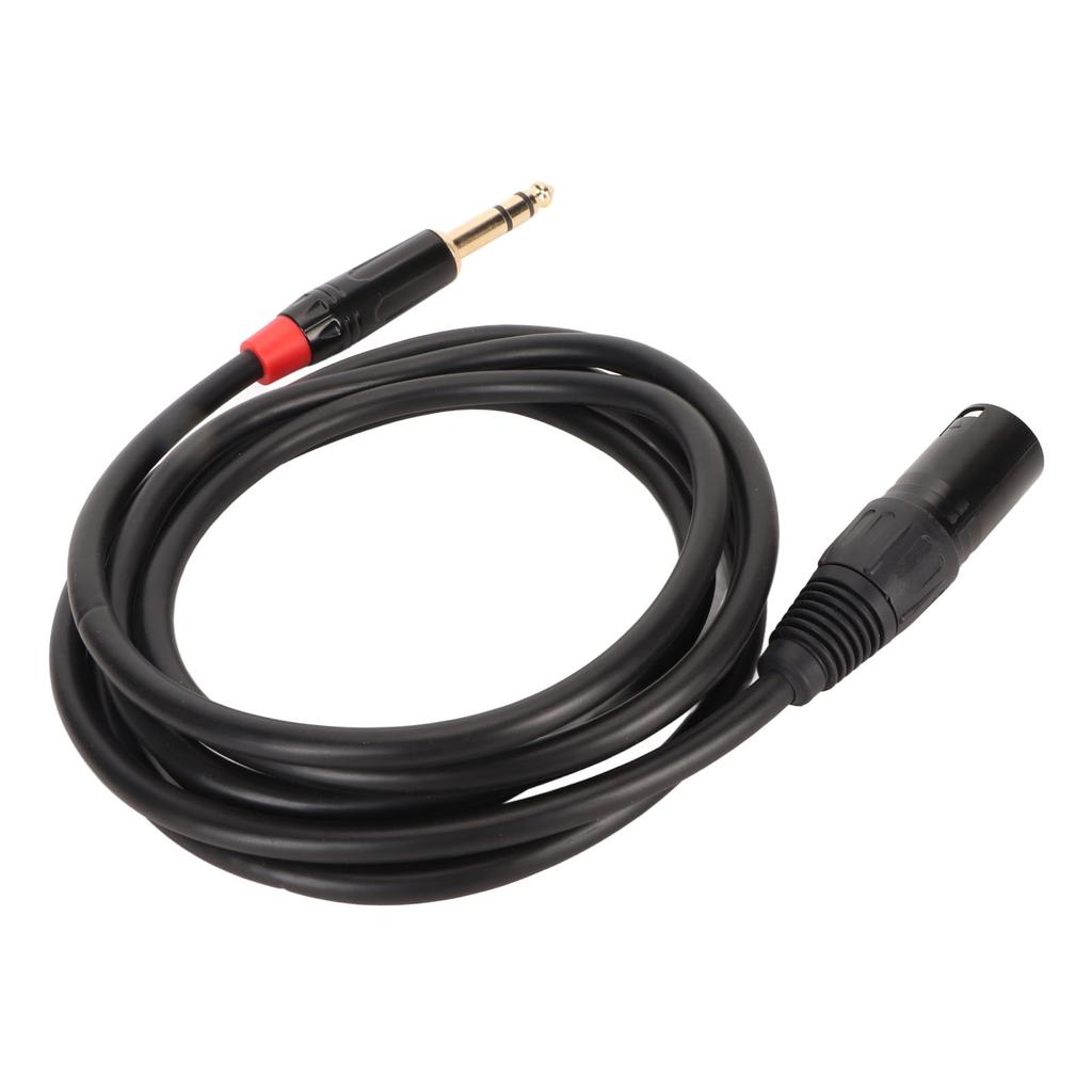 XLR Male to TRS Cable 1 4in Balanced 6.35mm Audio for Electric Guitar Tuner Microphone 2meter