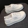 Thin Mesh Breathable White Shoes for Women Summer New Versatile Platform Fisherman Shoes Casual Sports Skate Shoes