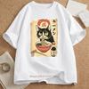 Funny Raunisex Cat Print Tshirt For Unisex Unisex Summer Casual Fashion Harajuku Streetwear Tops Loose Oneck Short Sleeve Tshirts
