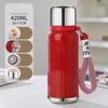 316 Stainless Steel Vacuum Flask – 300ml/420ml Travel Thermos Bottle with Dual Lids for Coffee & Ice Water