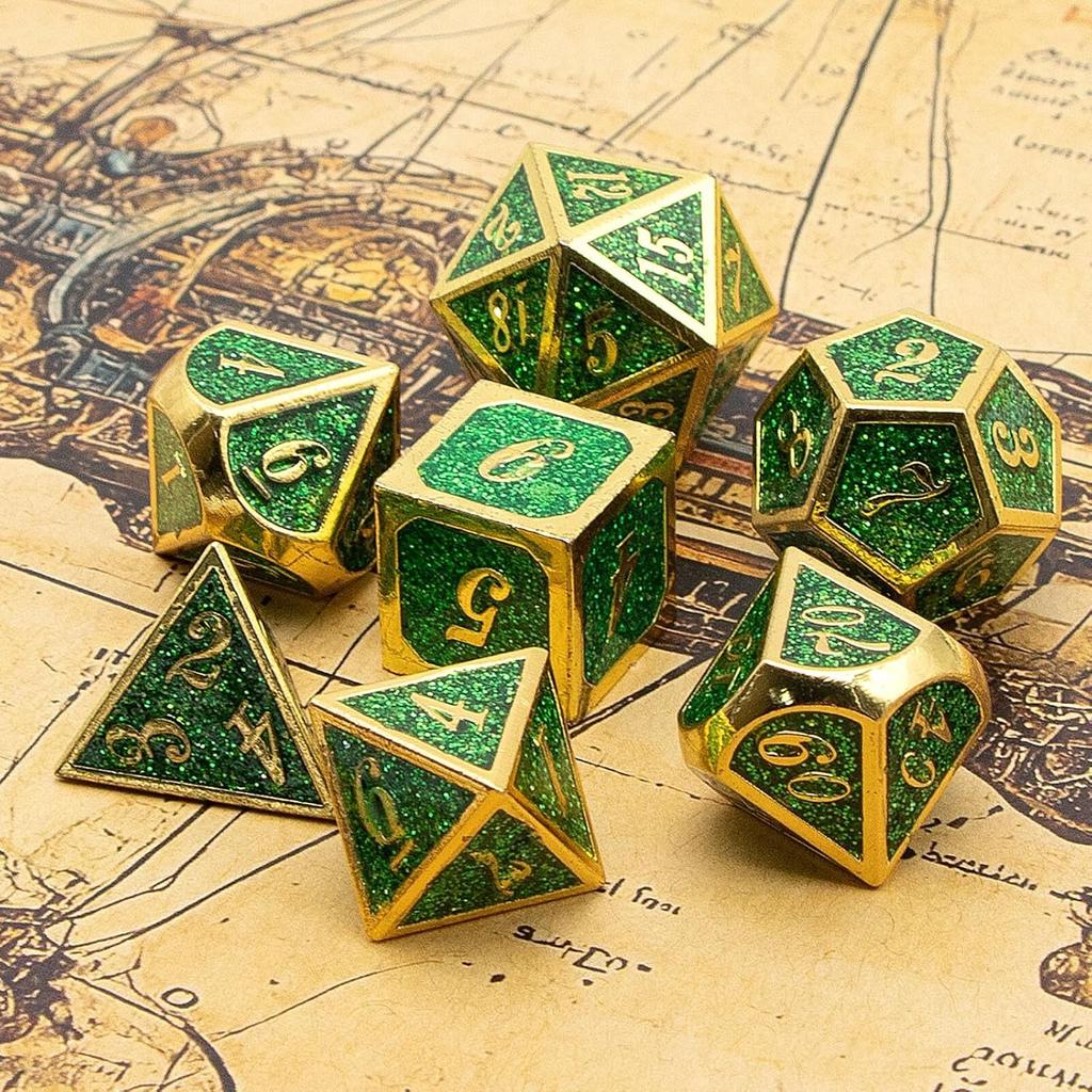 Набор кубиков DND, кубики Dungeons and Dragons с металлическими кубиками D20 Набор для D и D кубиков или ролевых игр MTG Настольные настольные игры, Shadowrun Pathfinder