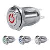 12mm Waterproof Metal Momentary Type LED Power Push Button Switch