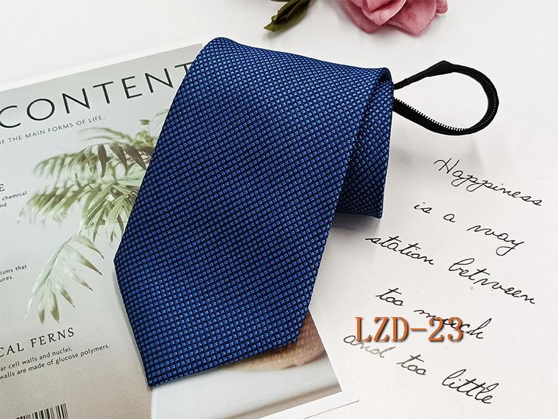 Мужской деловой галстук с ленивой молнией 8 см, легко завязывается, полосатый черный галстук без узлов