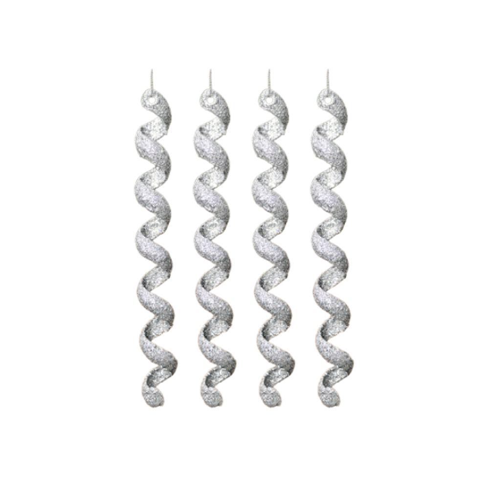 4 шт. Пластиковые рождественские снежинки, сосульки, подвески, витые, изысканные, поддельные сосульки, украшения, сделай сам, имитация ледяных полосок, подвески