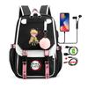 Anime Backpack Bags Large Capacity Manga To Travel Daily Girls Bookbags Demon Slayer Nezuko Kawaii Cartoon School Bag for Adults