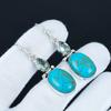 Серьги с голубой медной бирюзой и аквамарином, серьги из стерлингового серебра 925 пробы, украшения на каждый день, серьги-подвески для подарков