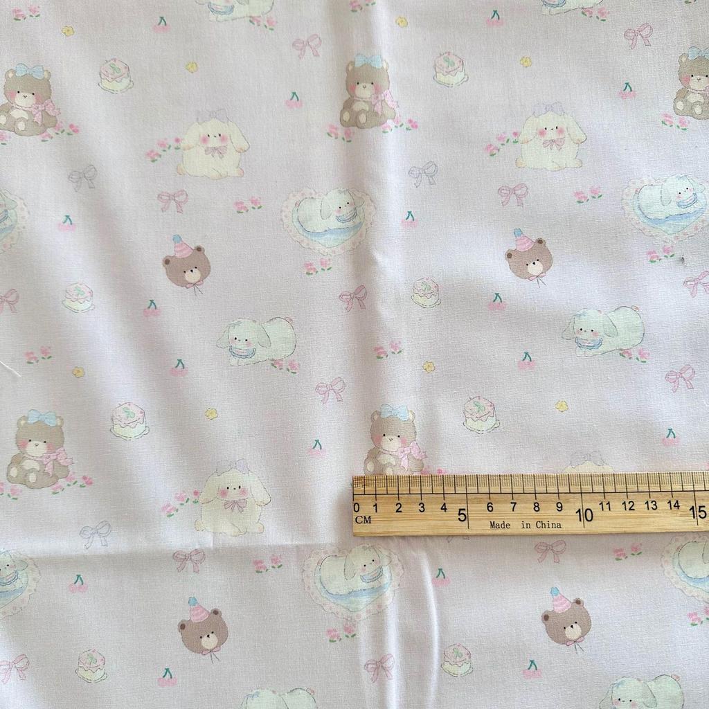 100% Cotton Digital Print Fabric: Cat, Puppy, and Floral Designs for Women's, Children's, Family Wear, and Loungewear DIY.