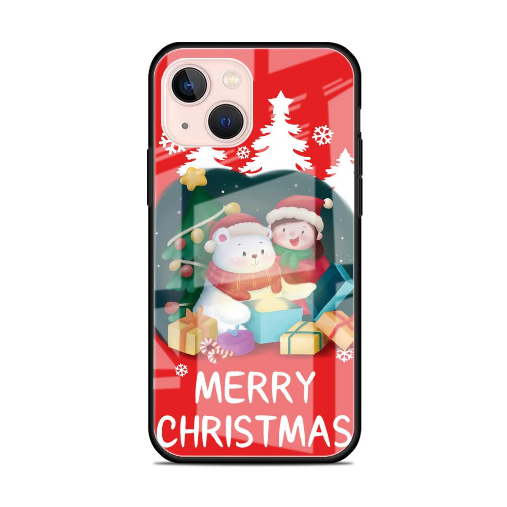 Рождественский мультяшный снеговик стеклянный чехол для Apple iPhone 14 13 11 12 Pro 7 XR X XS Max 8 6 6s Plus SE 2022 закаленный телефон Tampa