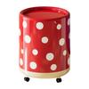 Trash Can with Wheels Dustbin Garbage Bin Waste Basket for Bedroom Kitchen Living Room