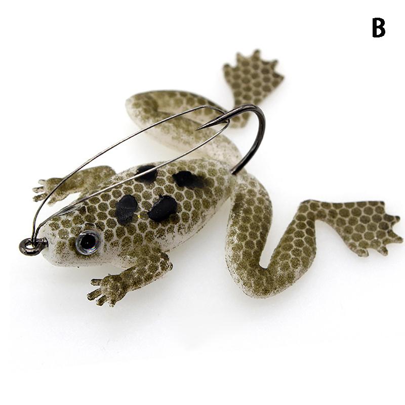 Прочный портативный реалистичный новый резиновый спиннер в виде лягушки 4,5 г/6 см, тонущая приманка для окуня, мягкие рыболовные приманки