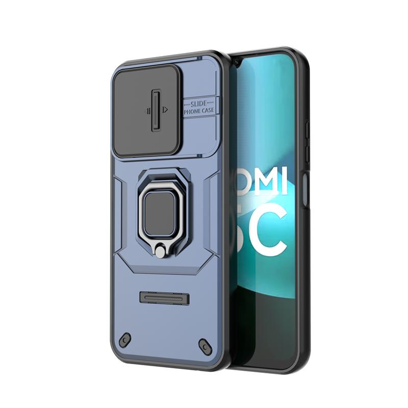 Чехол для телефона с выдвижной шторкой для Xiaomi Poco C85, противоударный, с кольцом-держателем, магнитная крышка для Poco C85, чехол для Poco C85, чехол для Poco C85, 6,9 дюйма