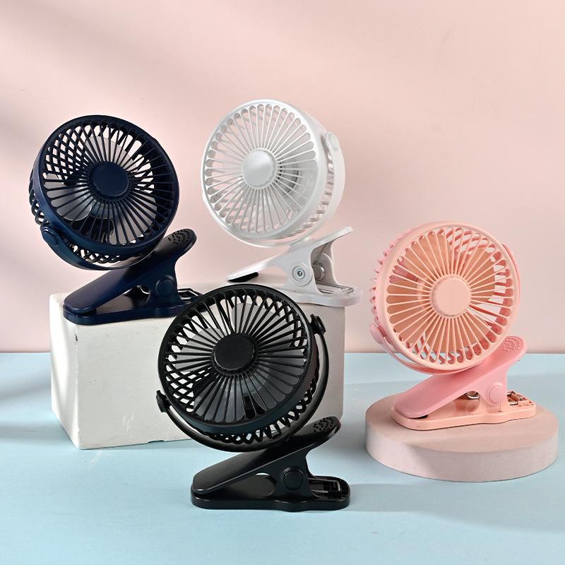 USB Rechargeable Desktop Clip Fan – 4-Inch, Portable for Home, Office, Stroller Use