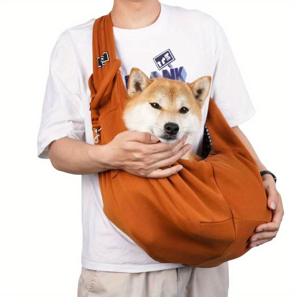 Дышащая и портативная переноска-переноска для маленьких домашних животных — сумка через плечо большой вместимости с регулируемым ремнем, идеально подходящая для путешествий и активного отдыха