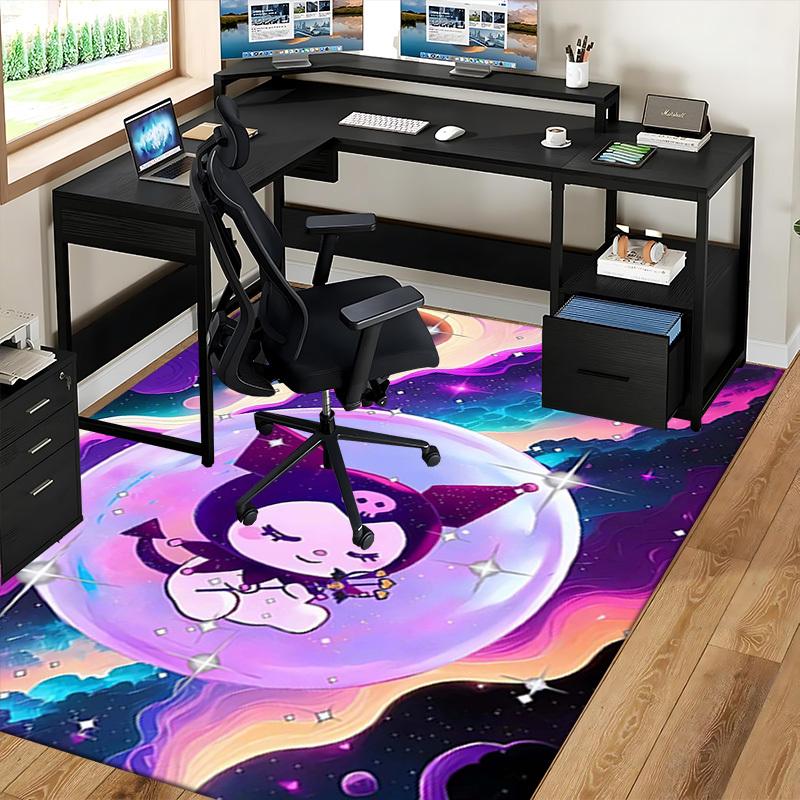 Anime Cartoon Design Chair Mat - Non-Slip Carpet for Office Chairs, Home Decor, Living Room, Bedroom, Game Room & Dormitory (Festival Gift).E096