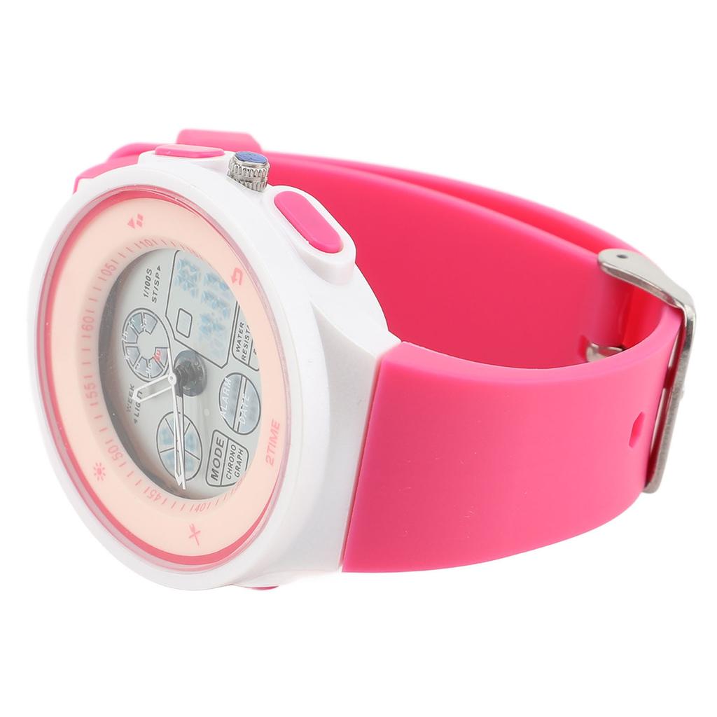 Подростковые часы Наручные Водонепроницаемые Цифровые Спортивные Аналоговые Часы с Секундомером Будильником Таймером Обратного Отсчета Двойной Дисплей