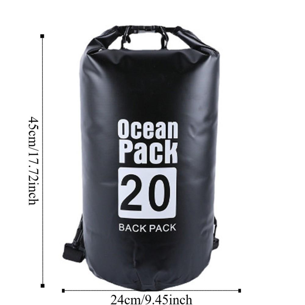 20L Waterproof Dry Bag Large-Capacity Beach Backpack Swimming Bucket Bag  Fishing Hiking