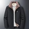 Padded Clothes Men's Thickened Jackets Winter New Velvet Padded Jackets Stand-up Collar Warm Casual Middle-aged and Elderly Dad Padded Clothes