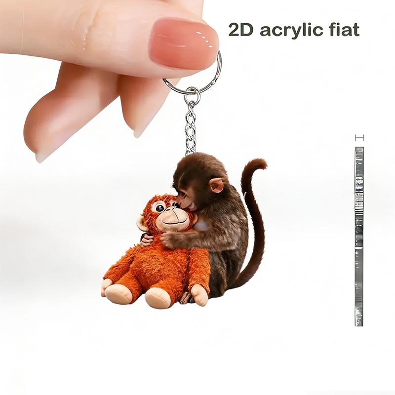 Защита Удар Обезьяна Удар Обезьяна Кукла Брелок Милый 3D Обезьяна Декор Подвеска Брелок Аниме Аксессуары Игрушка Подарок на День Рождения