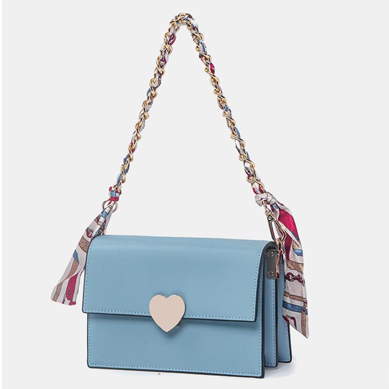 Сумка-сумка, новинка 2023, модная цепочка для отдыха, маленькая квадратная сумка, кожаный диагональный шарф на одно плечо, сумка Love Bag