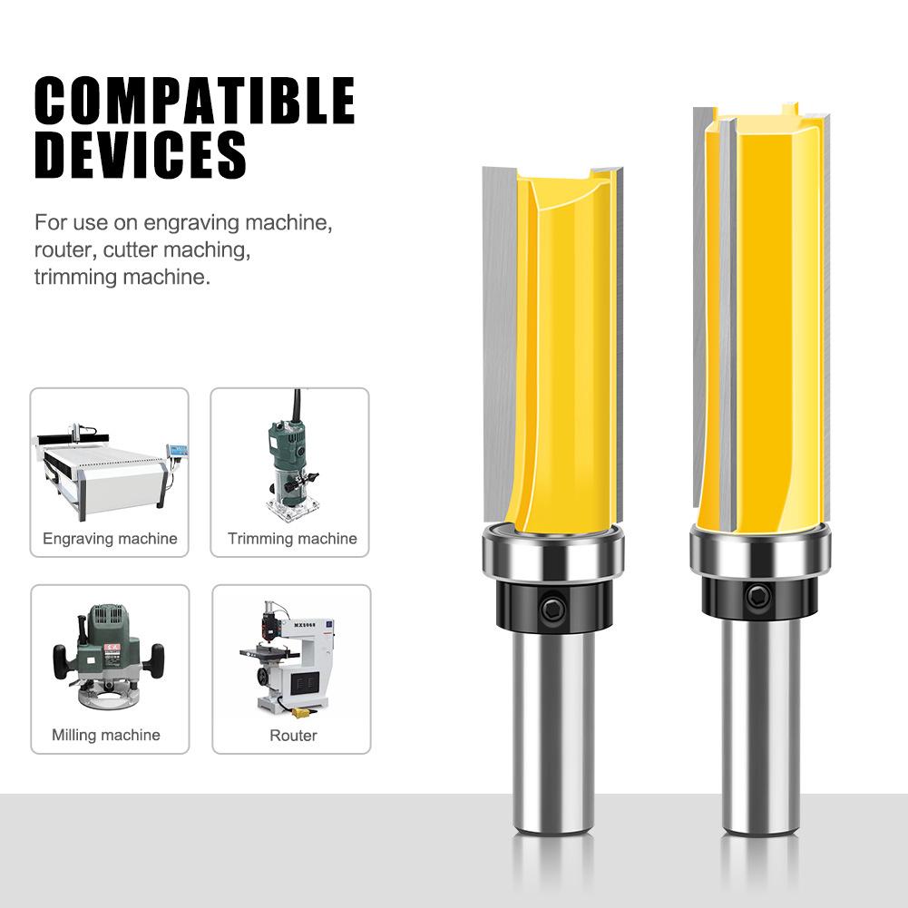 12 Handle Bearing Straight Knife Imitation Trimming Knife Straight Edge Woodworking Milling Cutter Head Engraving Machine Milling Cutter Double Edge