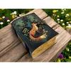 400 Pages - Grimoire Fox Leather Journal Blank Spell Book of Shadows Fat Journal - Handmade Paper Vintage Journal for Women
