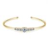 IOGOU Opening Bangle Cuff 6.5mm 1ct D Color Moissanite Bracelet for Women 925 Silver Certified Fine Jewelry Valentine Gift
