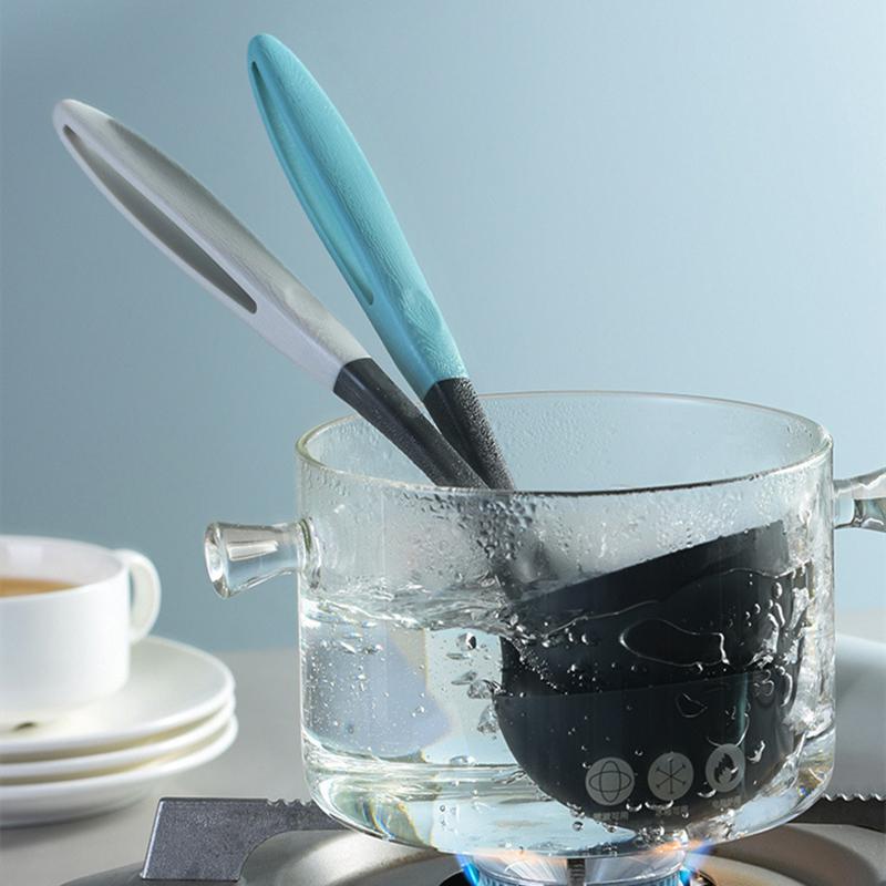 Фильтр 2 в 1, ложка для масла с длинной ручкой, половник для супа рамен, шумовка для еды, дуршлаг, кастрюля, столовые ложки, совок для каши, кухонный разделитель