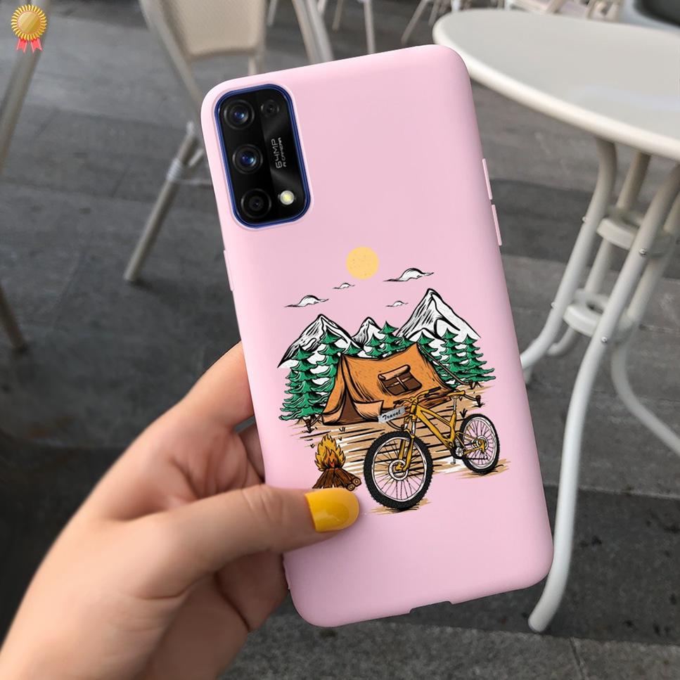 For Realme X7 Pro X7Pro Case Back Cover Soft Silicone Black Pink Funda For Oppo Realme X 7 X7 Pro X7Pro Phone Case Bumper Coque