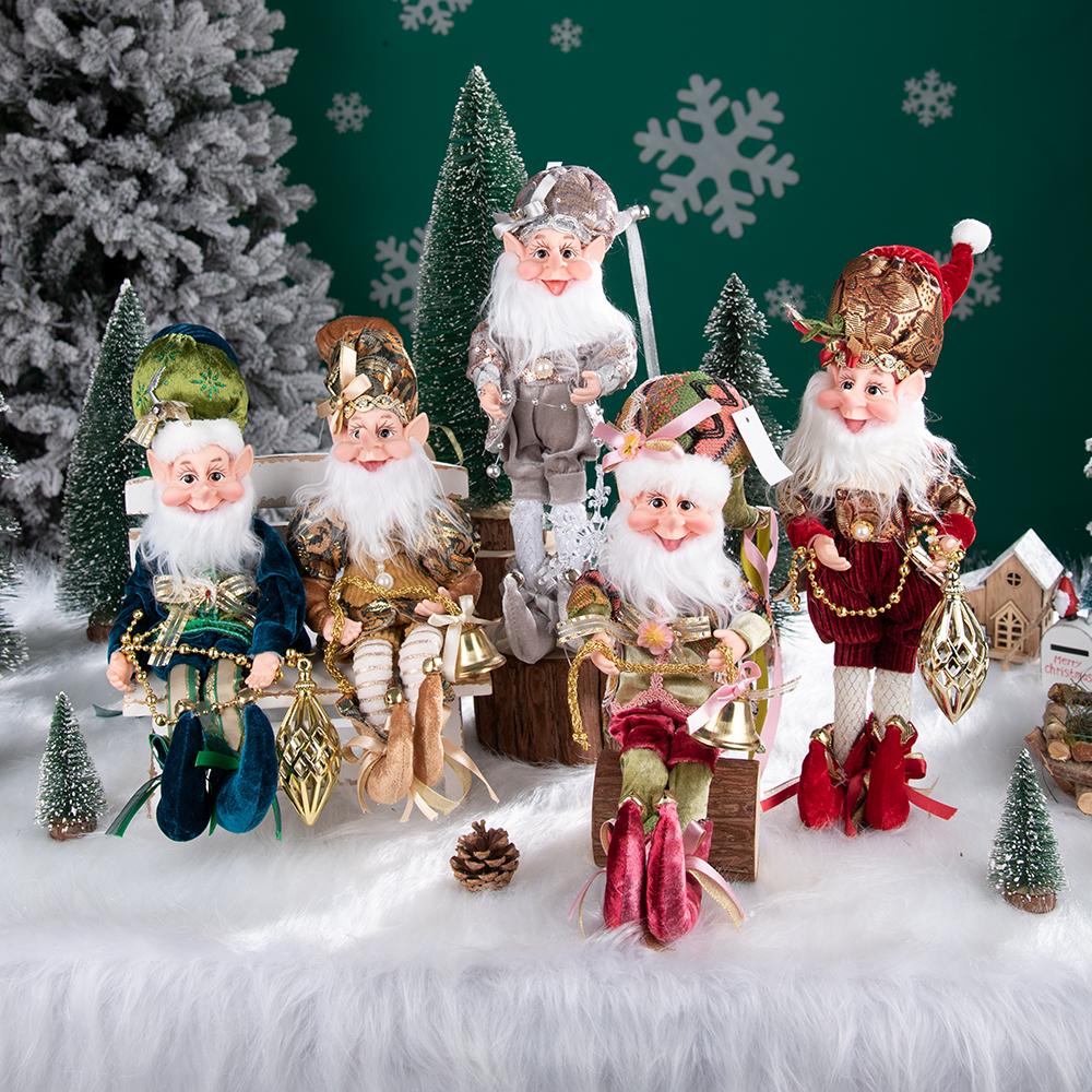 Новая красочная милая рождественская кукла-эльф, подвеска, рождественское украшение, счастливое Рождество, Натальный Новый год, счастливое украшение дома, праздничный подарок