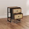 Industrial Natural Bedside Table Brown