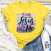 БОЛЬШЕ, ЧТОБЫ НРАВИТСЯ JESUS LESS ME Принт Женская футболка с коротким рукавом и круглым вырезом Свободная женская футболка Женская футболка Топы Одежда Camisetas Mujer