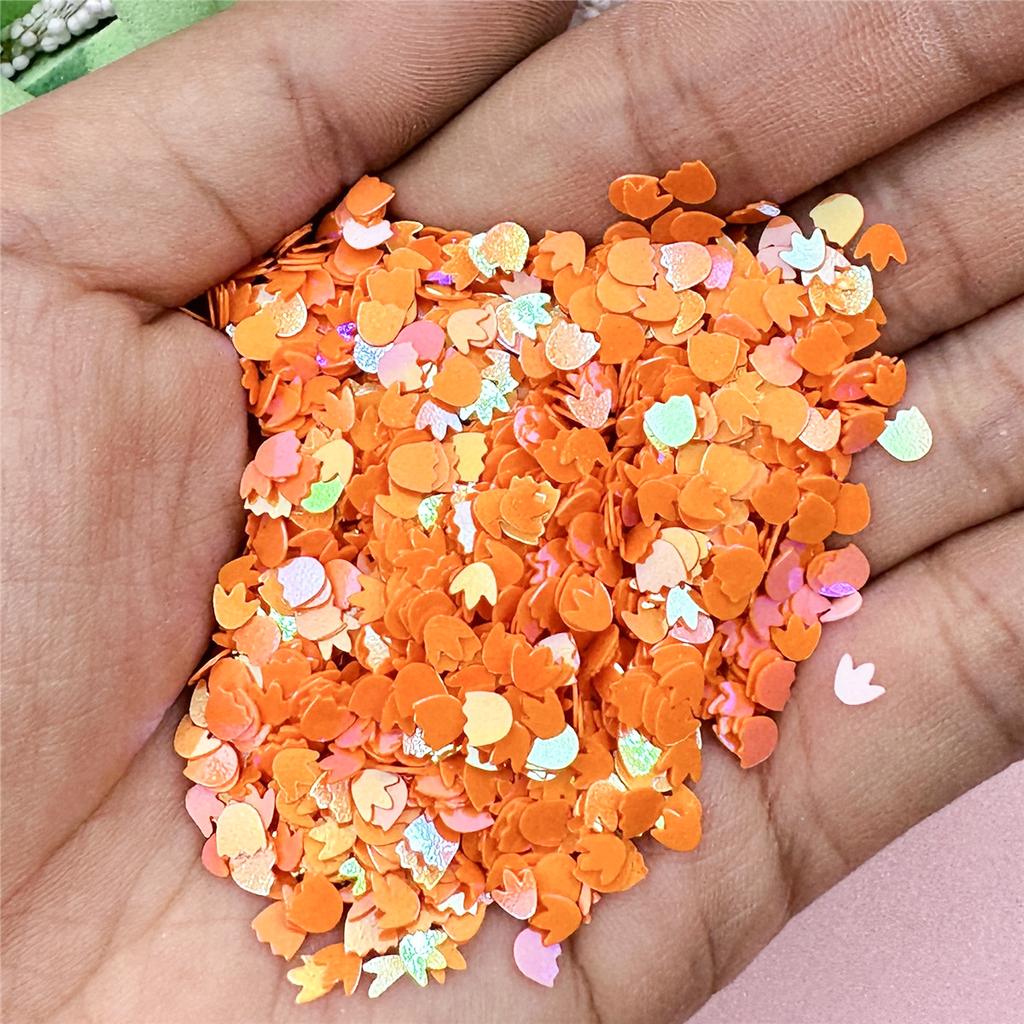Hanmade Hollow Out Cute PVC Sequins Fashion 1000Pcs Resin Sequins Little Feet with 3.3*3.2mm DIY Acrylic Decorative Sequins