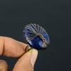Lapis Lazuli Gemstone Copper Wire Wrapped Handmade Jewelry Ring For Woman