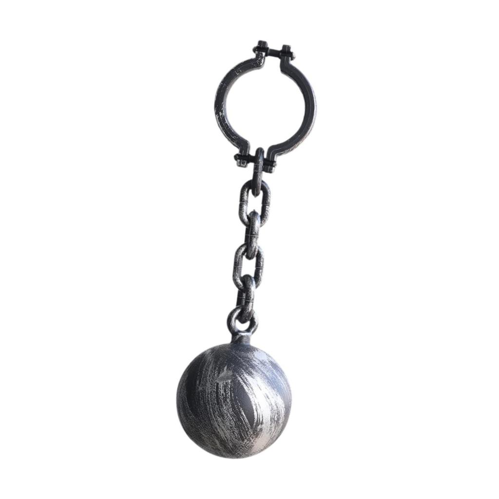 Halloween Prison Ball with Chain Costume Props Gift Prisoner Foot Shackles for Party