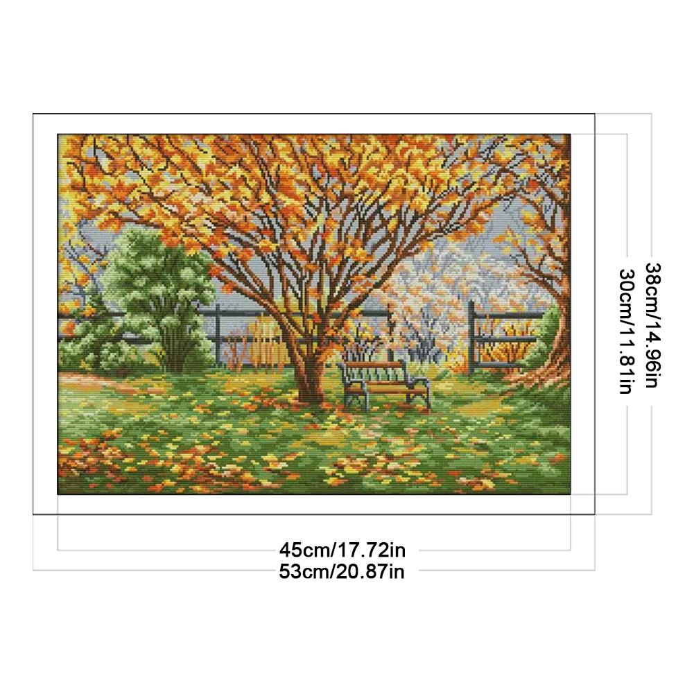 Набор для вышивки крестом «Пейзаж» из эко-хлопка 14CT, полная вышивка, AU